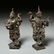 Pair Thai bronze dancing figures
