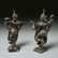 Pair Thai bronze dancing figures - 5
