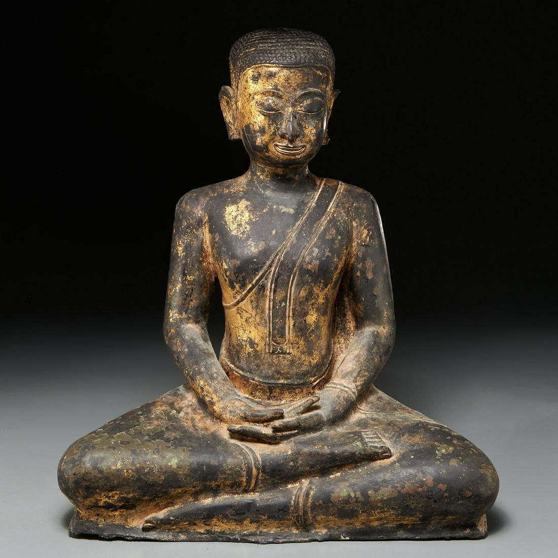 Large Thai lacquered and gilt bronze Buddha (1 of 6)