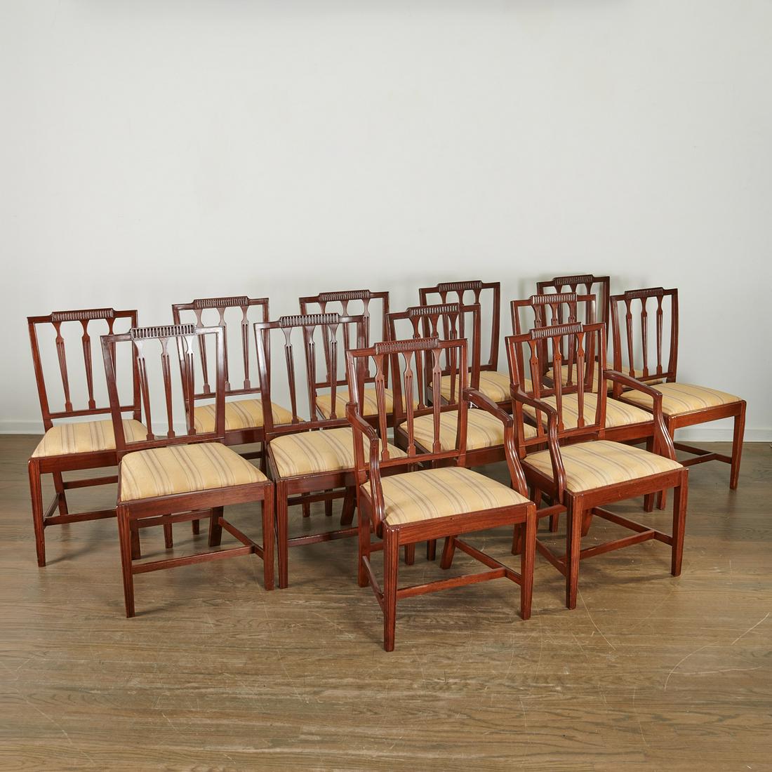 (12) Regency mahogany dining chairs (1 of 6)