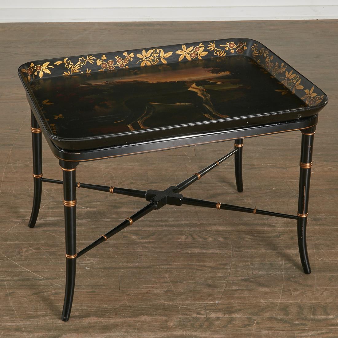 Jennens & Bettridge tray table with whippet (1 of 6)