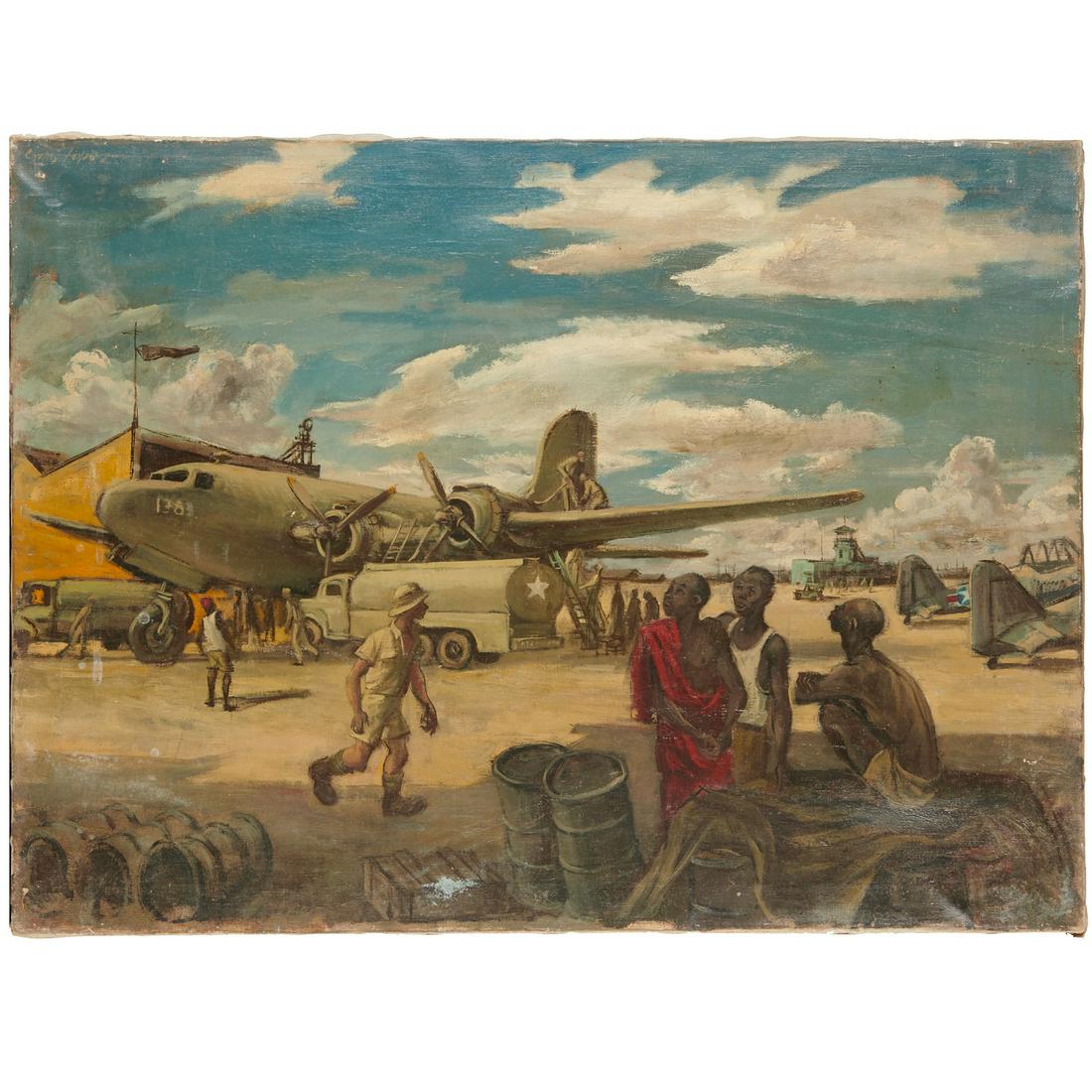 Carlos Lopez, oil on canvas, 1942, ex-museum (1 of 10)