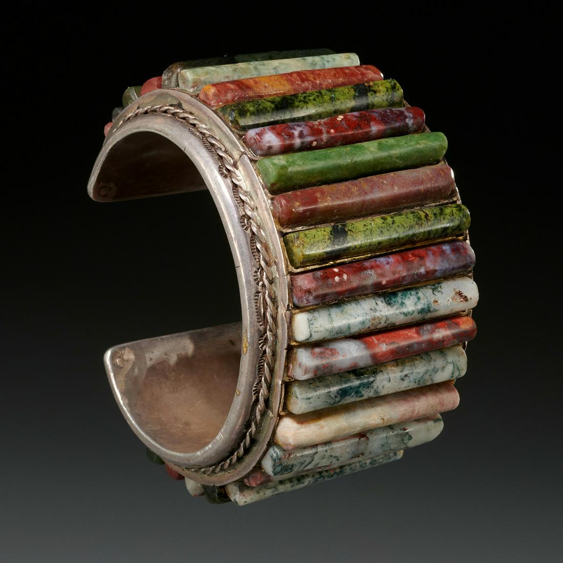 Loloma style silver cobblestone bracelet (1 of 5)