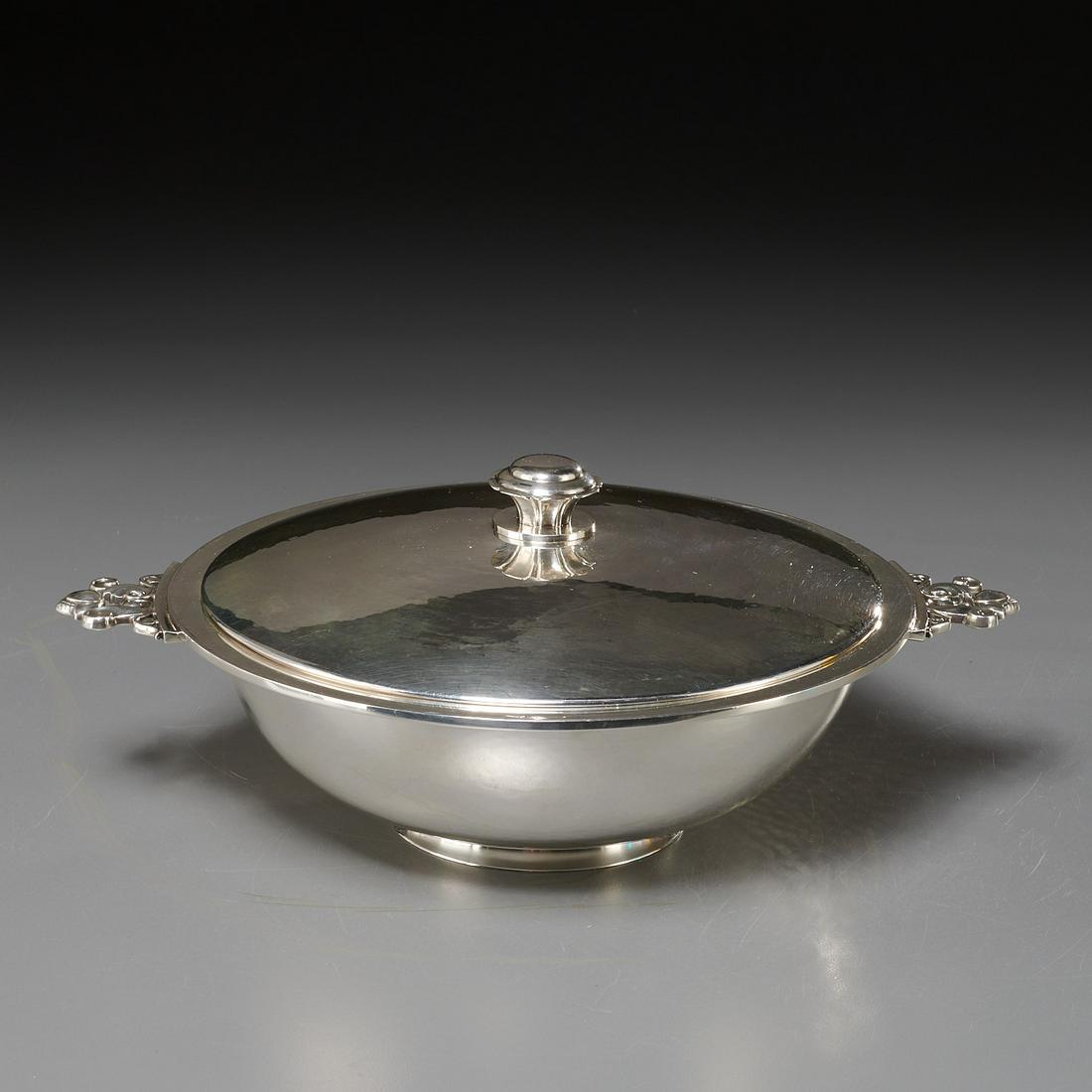 Georg Jensen silver covered serving bowl (1 of 5)