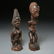 (2) African carved male figures, ex-museum