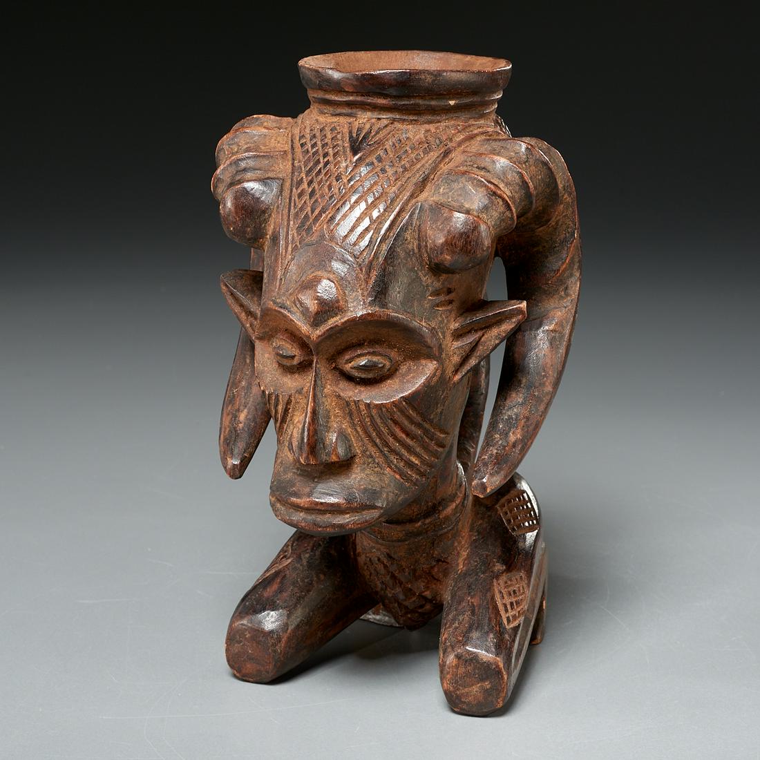 Kuba Peoples, ceremonial libation cup, ex-museum (1 of 6)