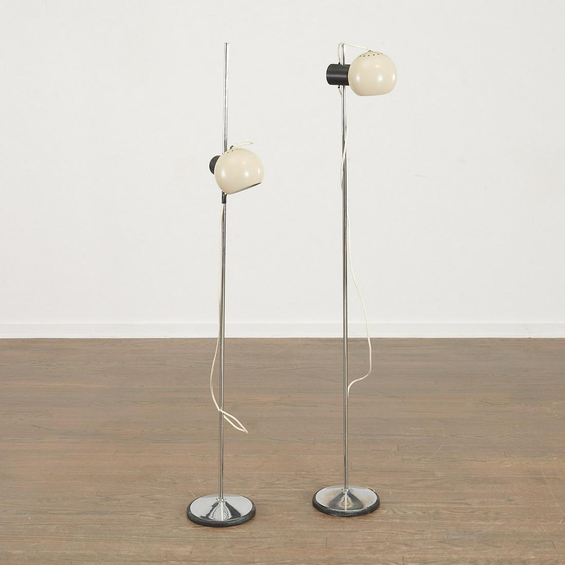 Reggiani (attrib.), pair "Eyeball" floor lamps (1 of 7)