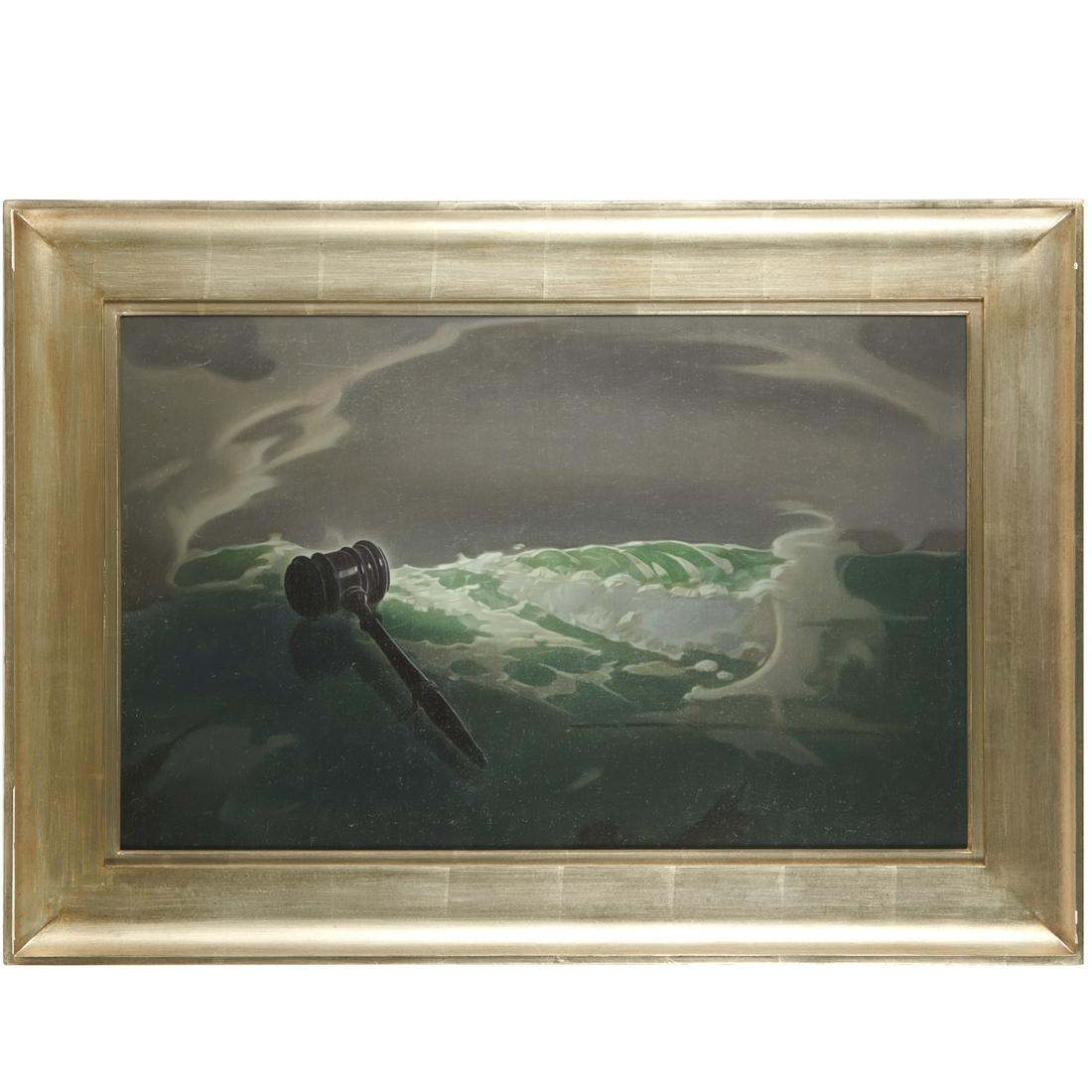 Priscilla Warren Roberts, Surrealist oil on board (1 of 8)