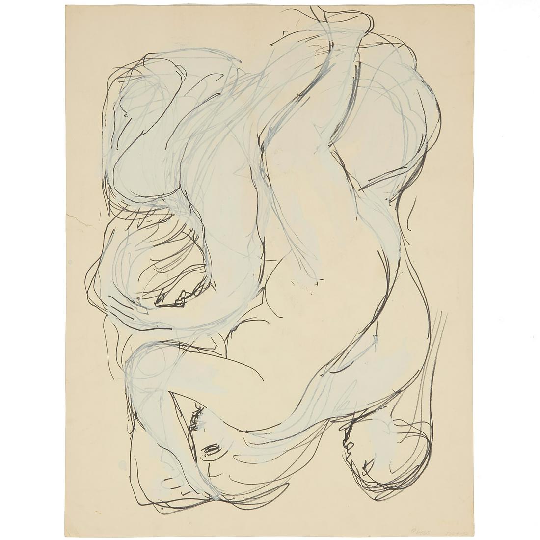 Jose De Creeft, tempera on paper, 1974 (1 of 8)