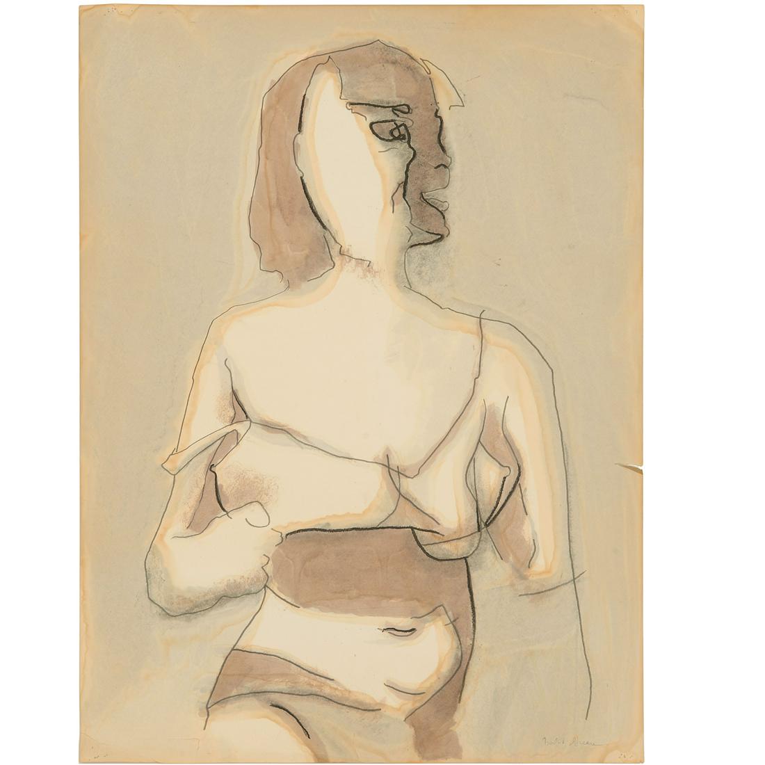 Balcomb Greene, pen and ink wash on paper (1 of 6)