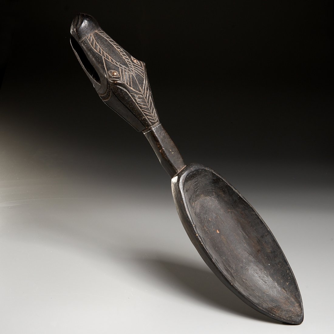 Large African tribal zoomorphic ceremonial spoon (1 of 6)