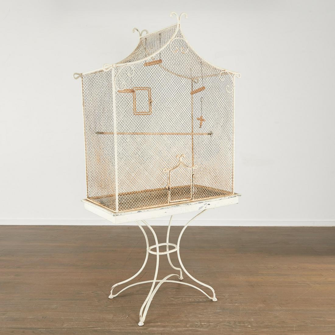 Massive French wirework pagoda birdcage (1 of 9)