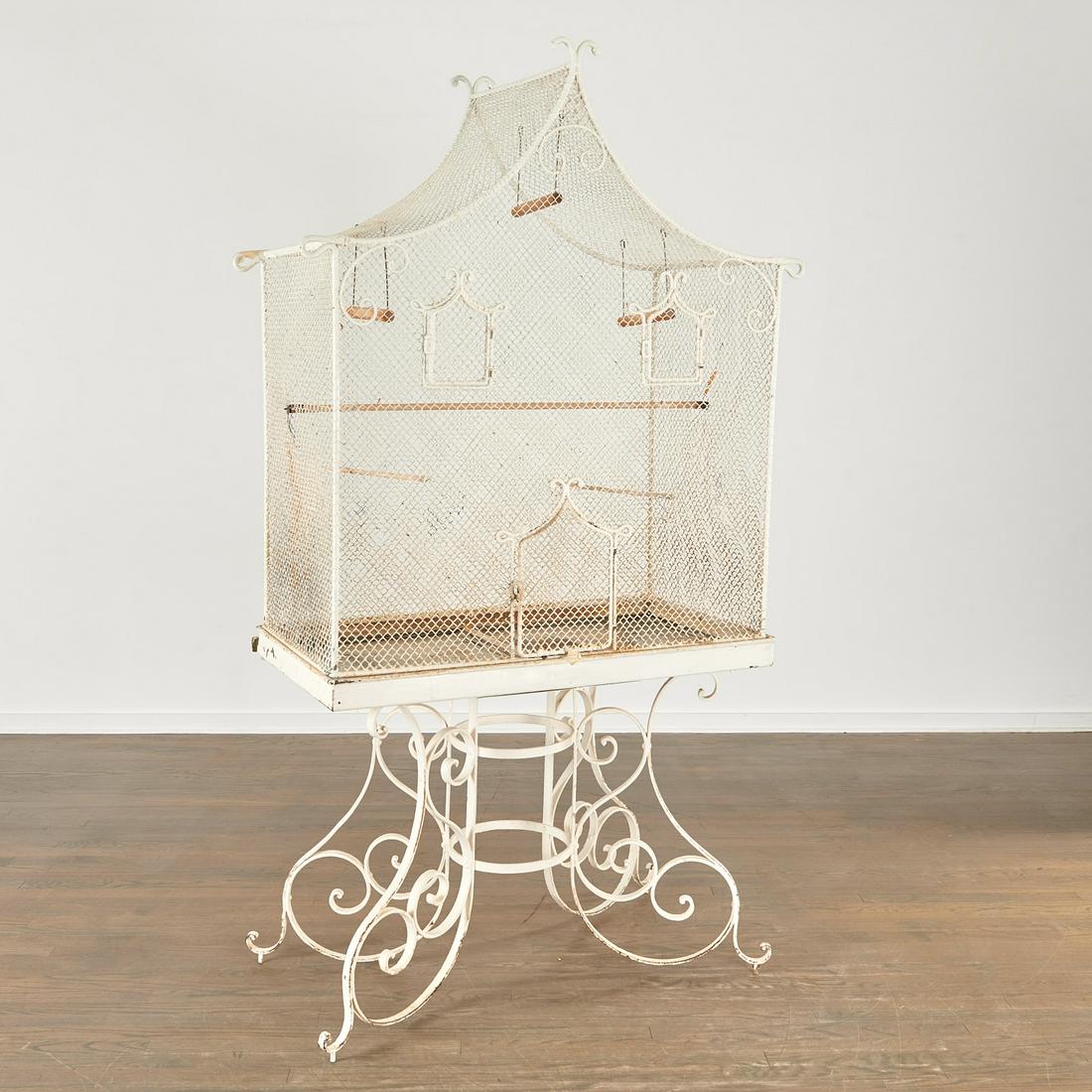 Massive French wirework pagoda birdcage (1 of 10)