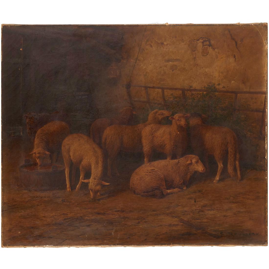 Rousseau, Barbizon School, oil on canvas (1 of 9)