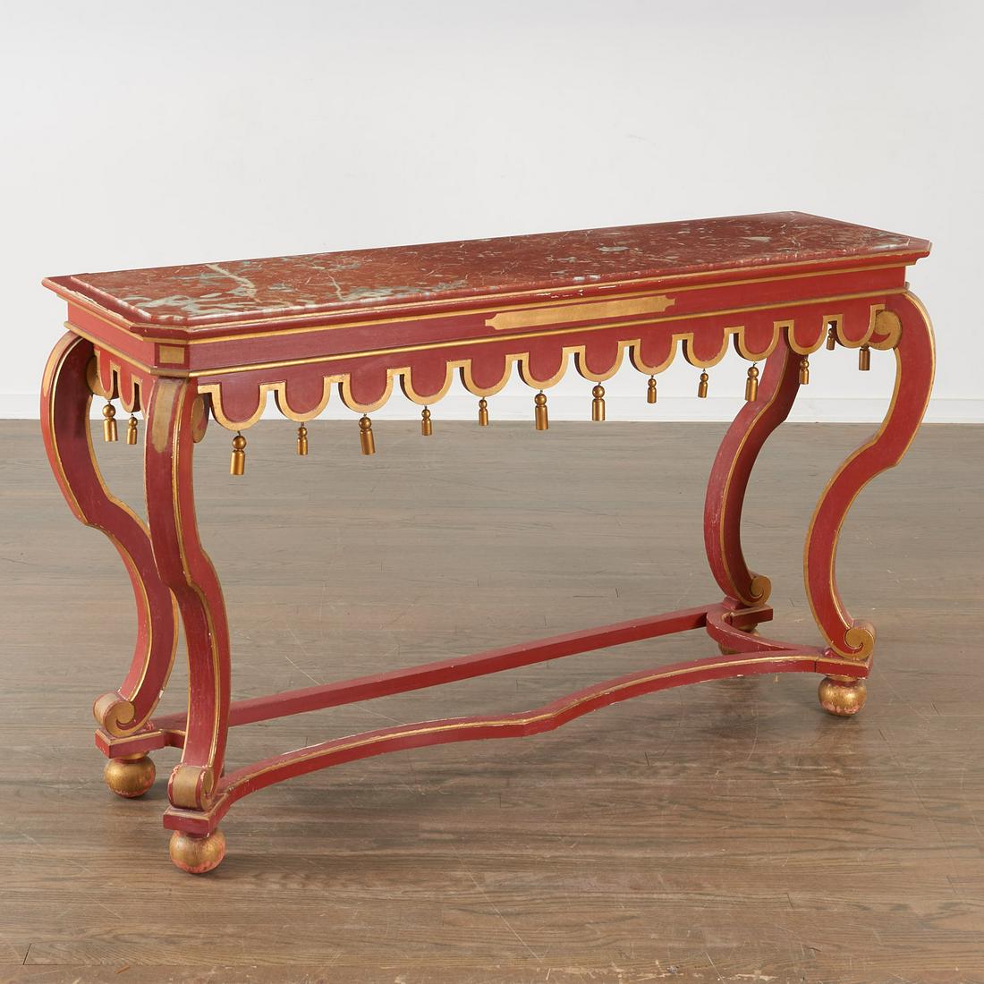 Tony Duquette style lacquered console (1 of 7)