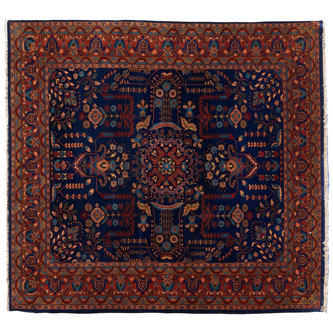 Old blue Mohajeran Sarouk carpet (1 of 6)