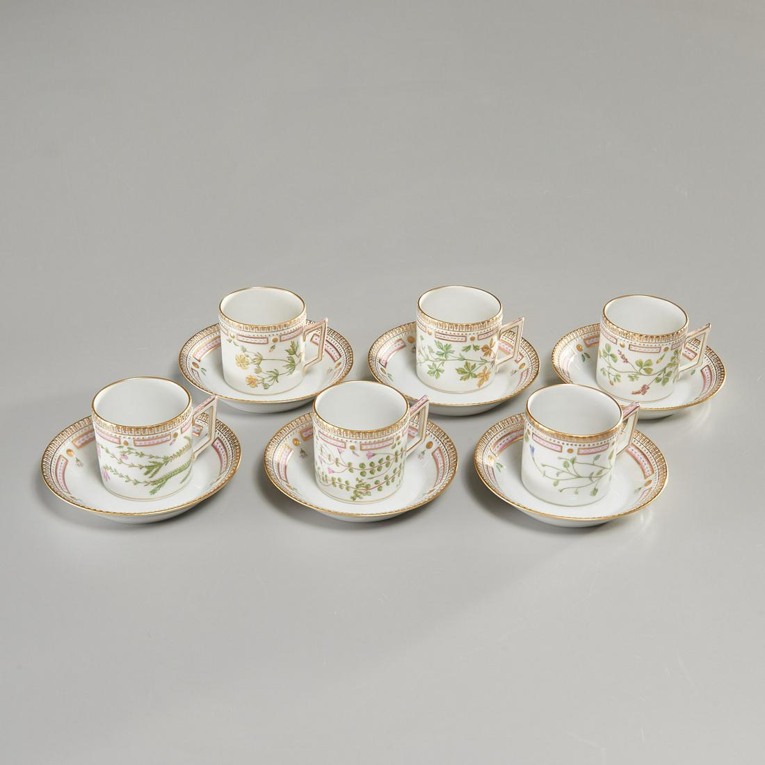 Set Royal Copenhagen Flora Danica cups & saucers (1 of 9)