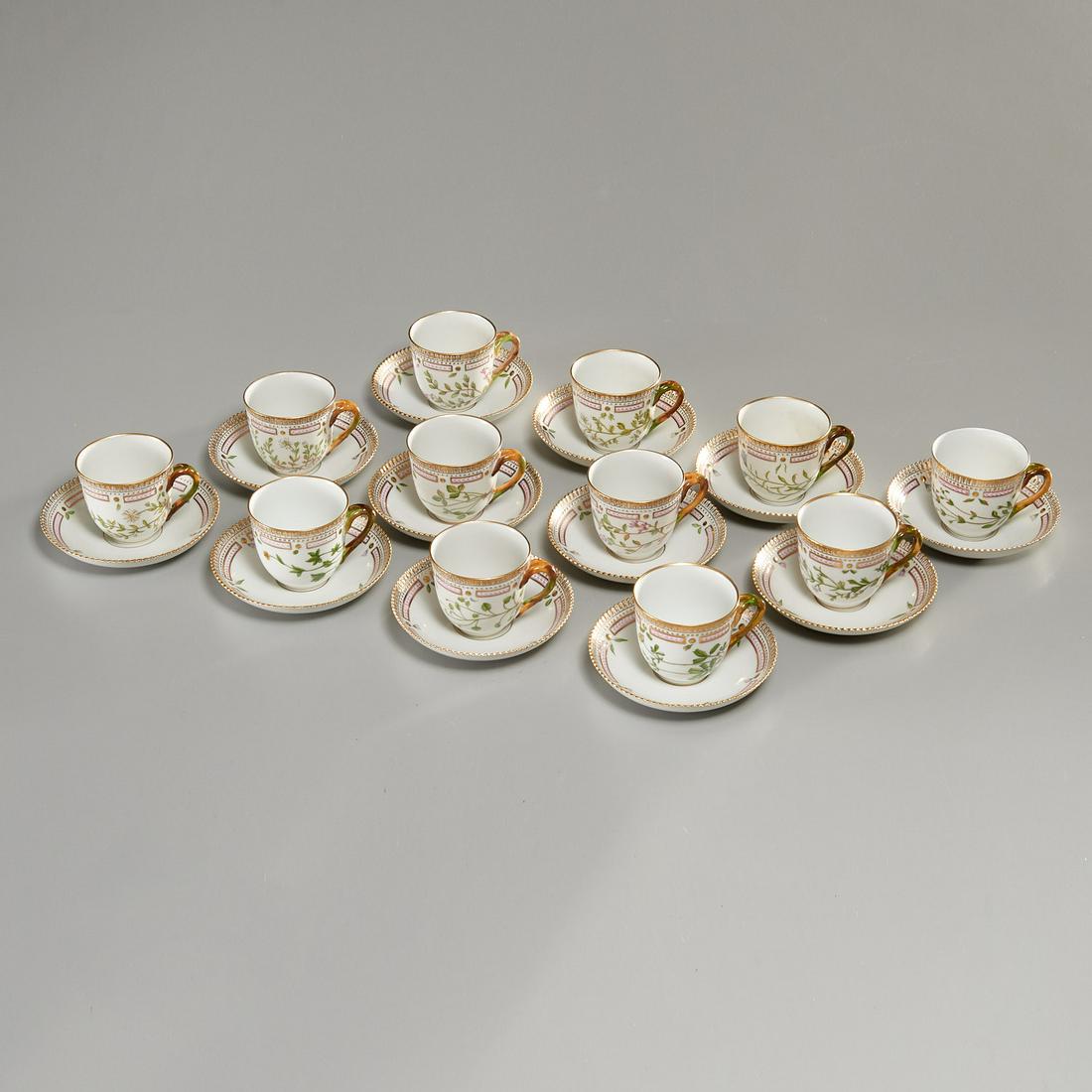 Set Royal Copenhagen Flora Danica cups & saucers (1 of 9)