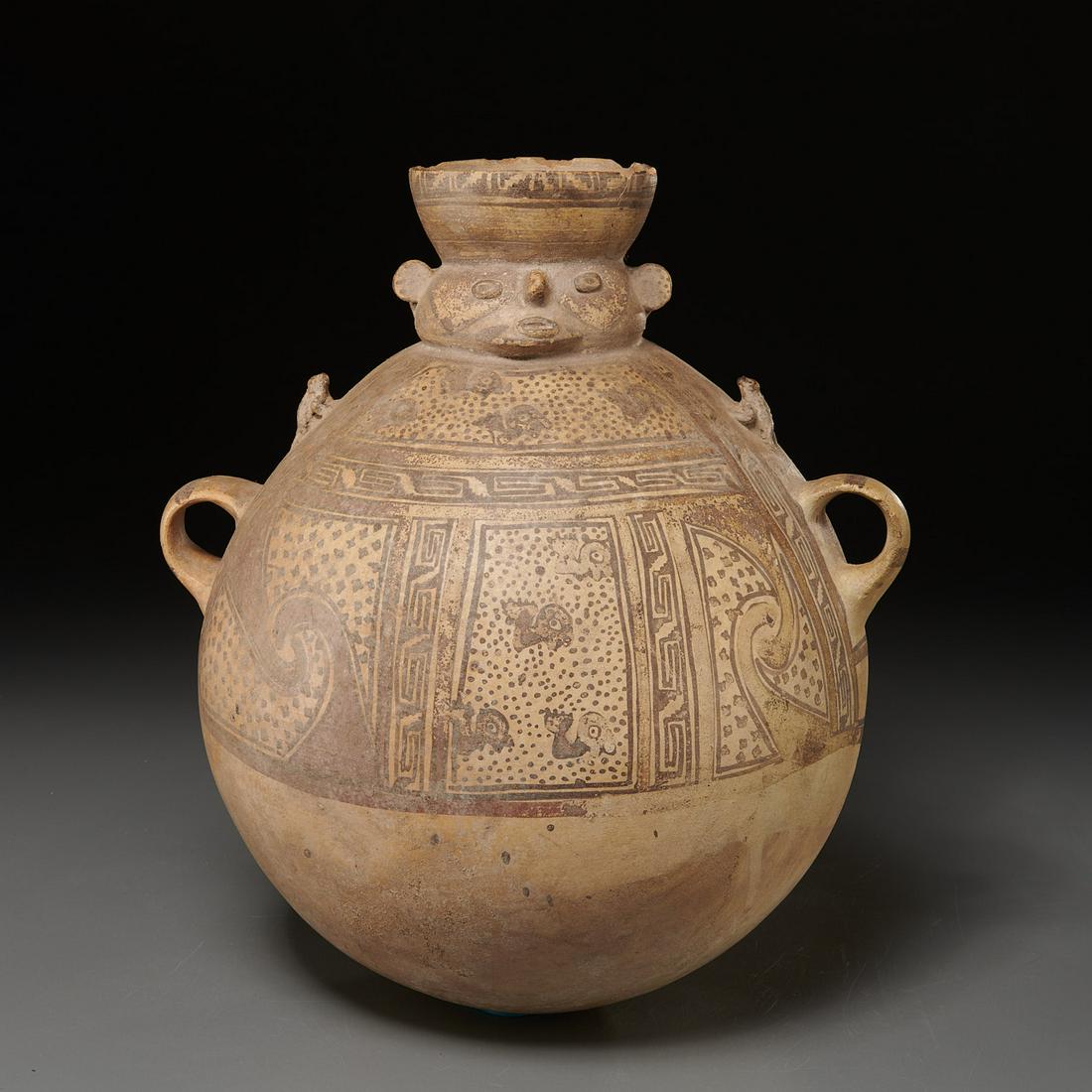 Large Pre-Colombian ceramic effigy vessel (1 of 5)