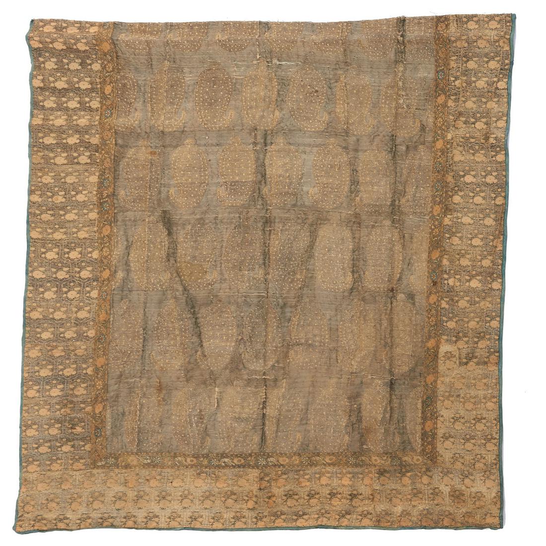 Persian silk brocade and metal thread panel (1 of 5)