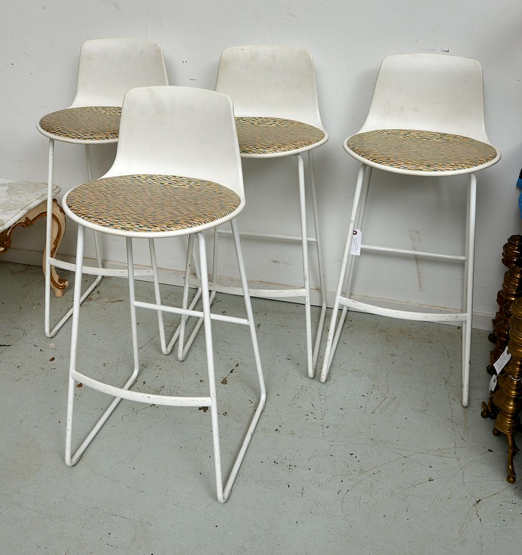 (4) Lievore Altherr Molina / Coalesse sled stools: (4) Lievore Altherr Molina / Coalesse sled stools, 21st c., "Coalesse" sticker label to underside, 38"h x 17"w x 14.5"d