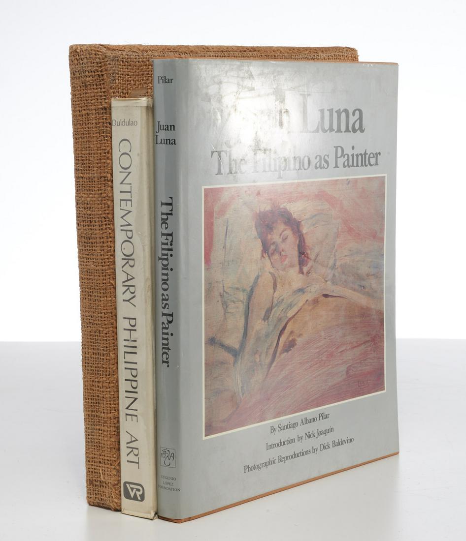 BOOKS (3) vols Philippine art Juan Luna, Jose Joya: BOOKS (3) vols Philippine art Juan Luna, Jose Joya, Three hardcover volumes including: Juan Luna The Filipino as Painter. Eugenio Lopez Foundation, 1980, hardcover in jacket, inscribed and signed by t