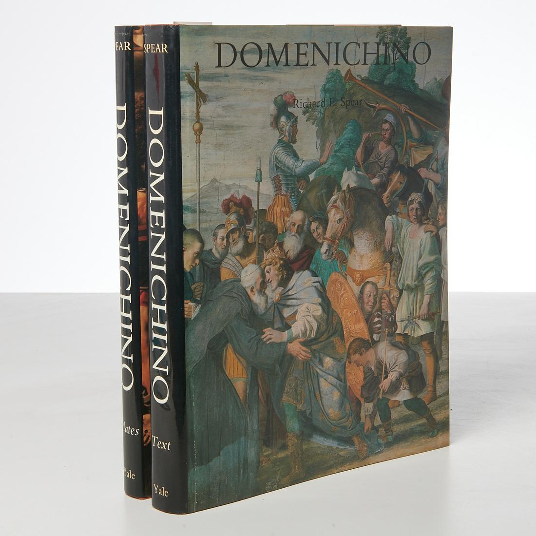BOOKS: (2) vols, Domenichino, Yale, text & plates: BOOKS: (2) vols, Domenichino, Yale, text & plates, Richard E. Spear. Domenichino. Yale University Press, 1982, hardcovers in jackets, 382 text pages and 432 b&w and 8 color plates, text in English, 11