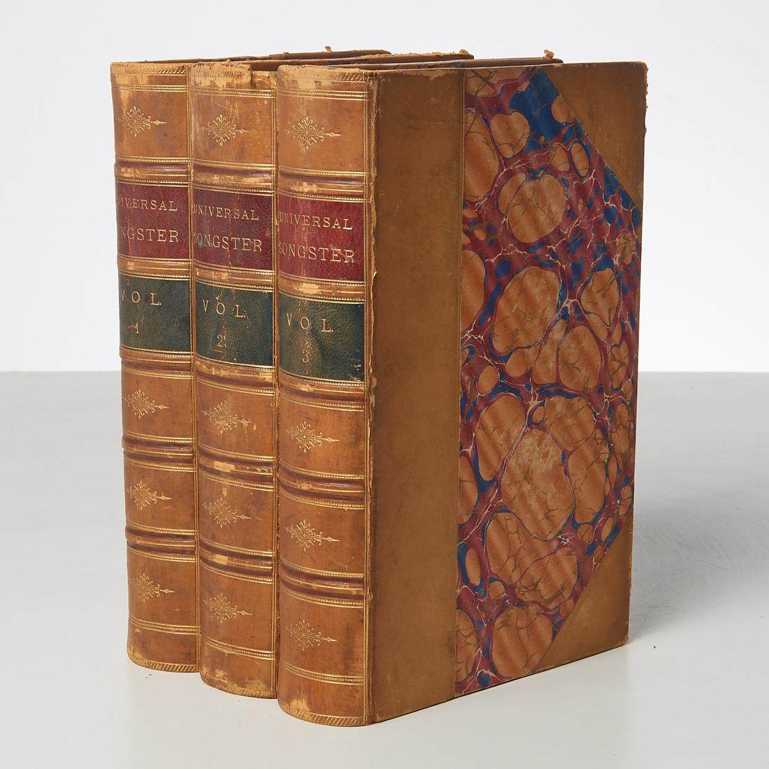BOOKS: (3) vols Cruikshank, Universal Songster: BOOKS: (3) vols Cruikshank, Universal Songster, The Universal Songster or Museum of Mirth. George Routledge and Sons, London, no date, printed at the Ballantyne Press, designed and etched by George Cr