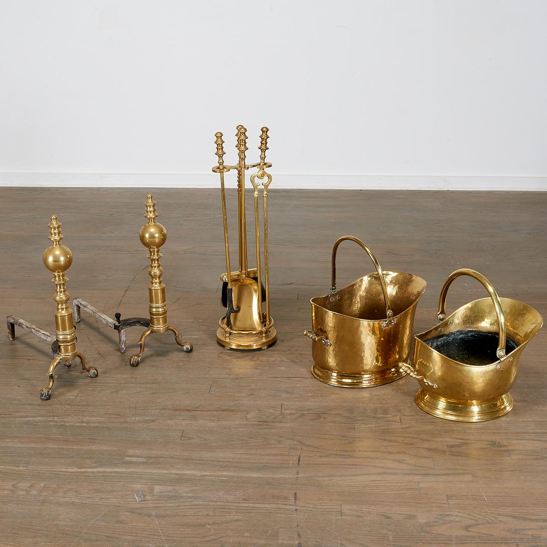For Auction Brass Fireplace Tools 53 On Jan 30 2020 Ss