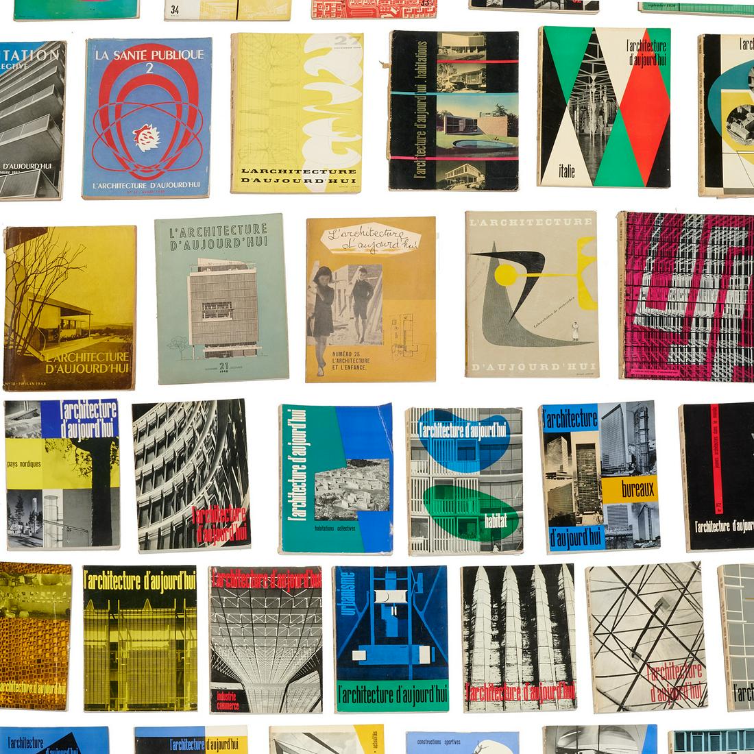 (53) l'Architecture d'Aujourd'hui Magazine 1937-61: (53) l'Architecture d'Aujourd'hui Magazine 1937-61, Andre Bloc, Paris, French architecture magazine, issues 11 (Nov 1937), 7 (July 1938), 4 (Apr 1939), 2 (1940), 4, 5 (1946), 13/14, 15, 16 (1947), 17,