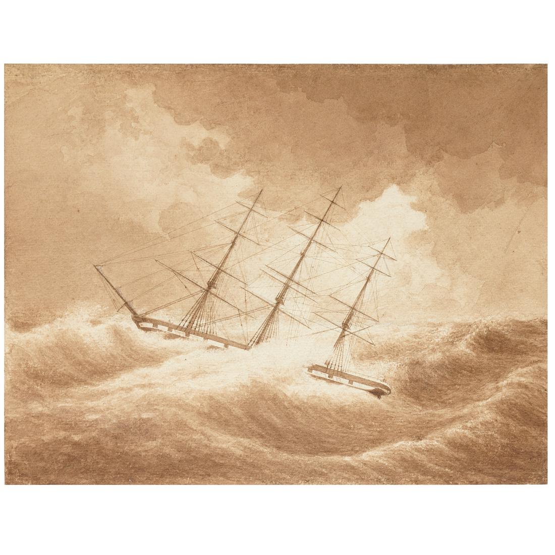 Ivan Aivazovsky (manner), maritime drawing (1 of 5)