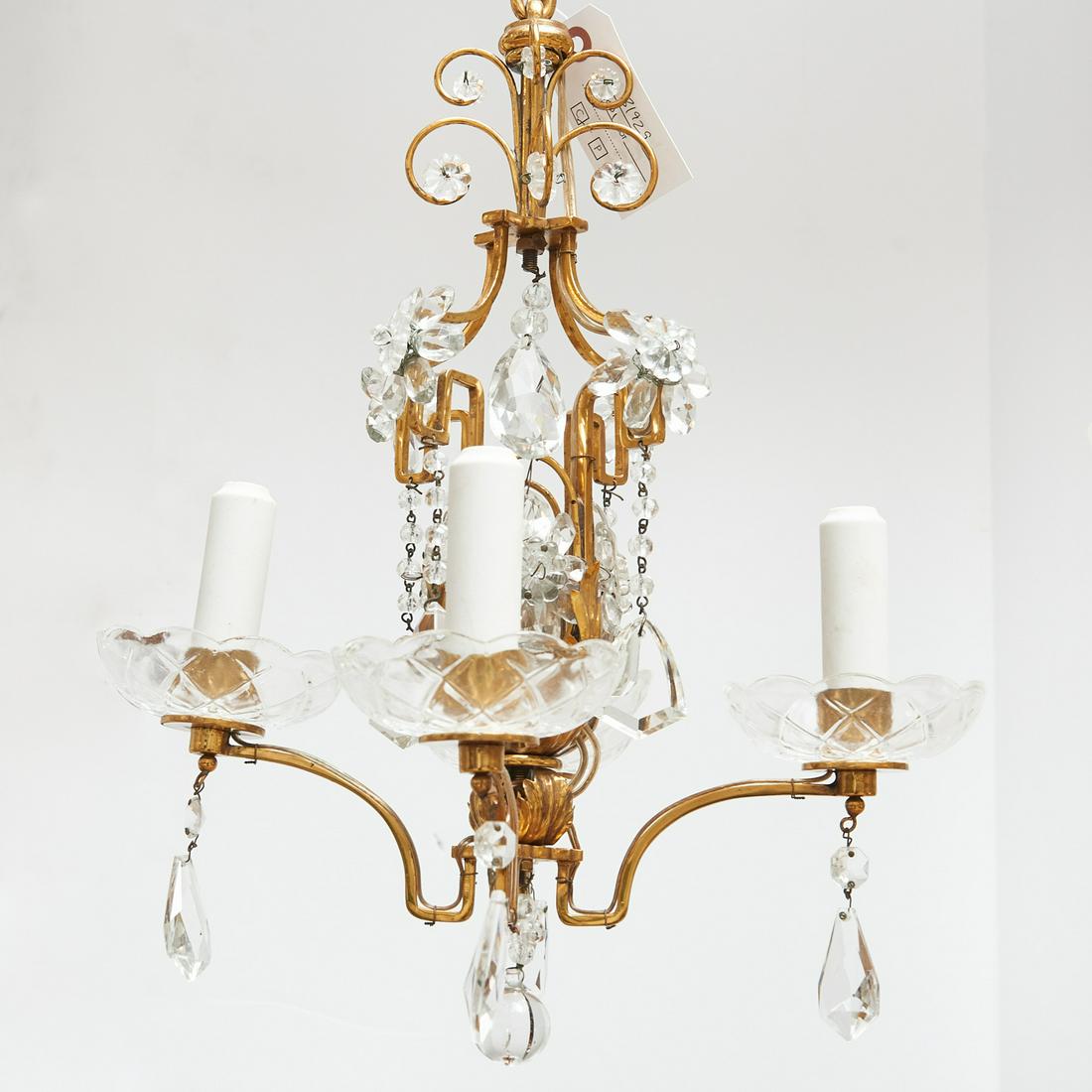 Baltic Neo-Classical petit bronze chandelier (1 of 4)