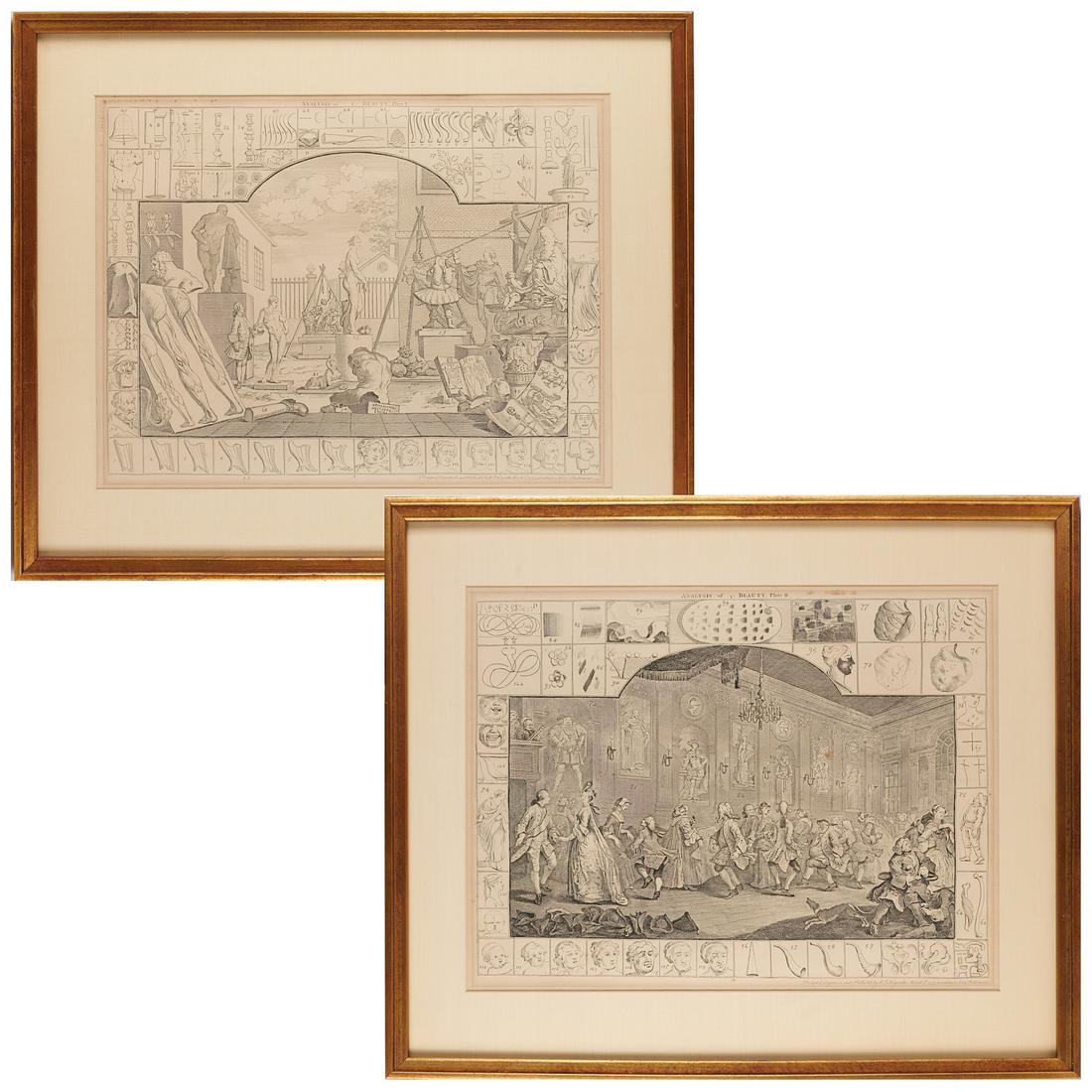 William Hogarth (after), (2) engravings (1 of 8)
