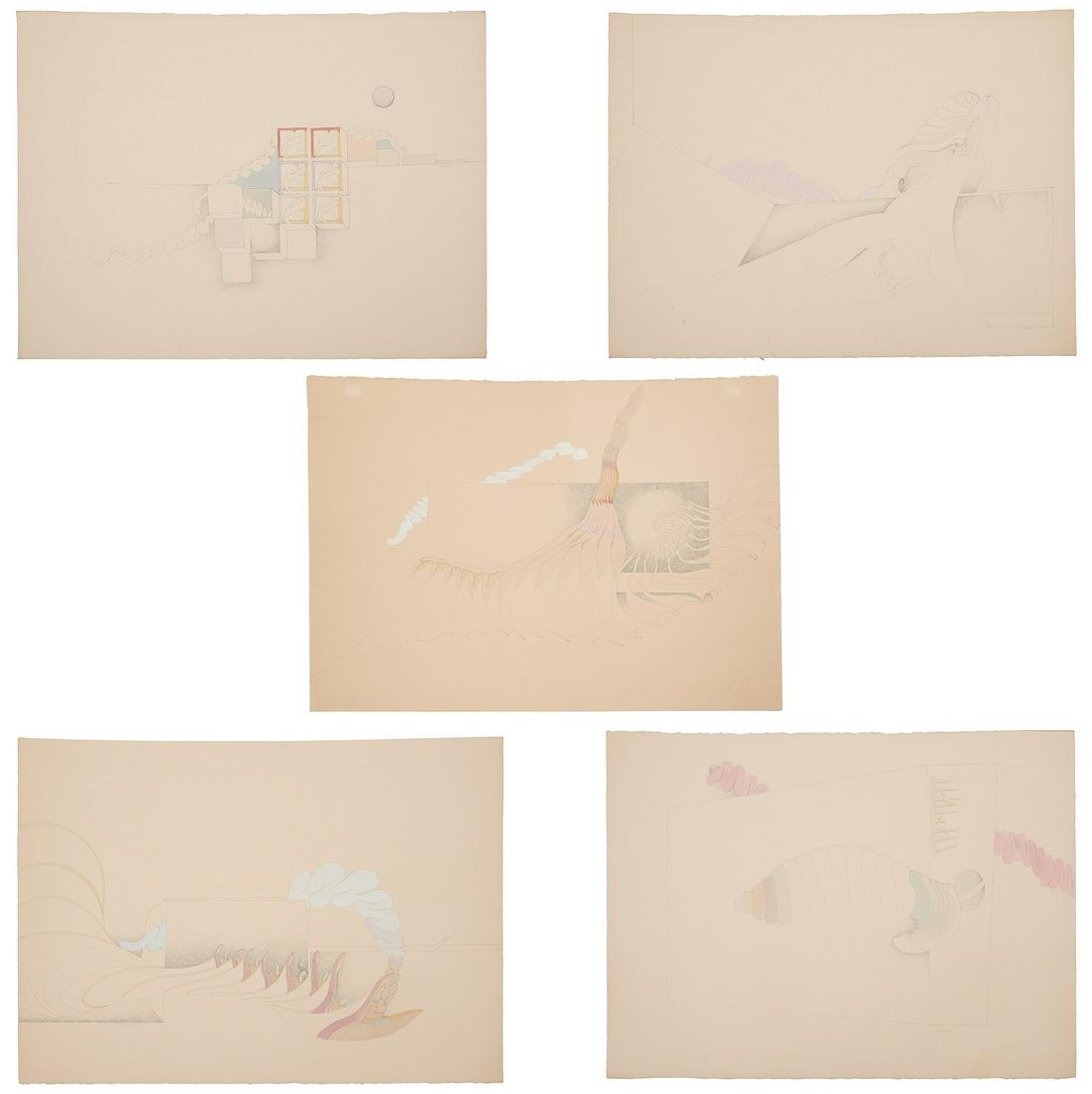 Deborah Warner, (5) abstract paintings (1 of 7)