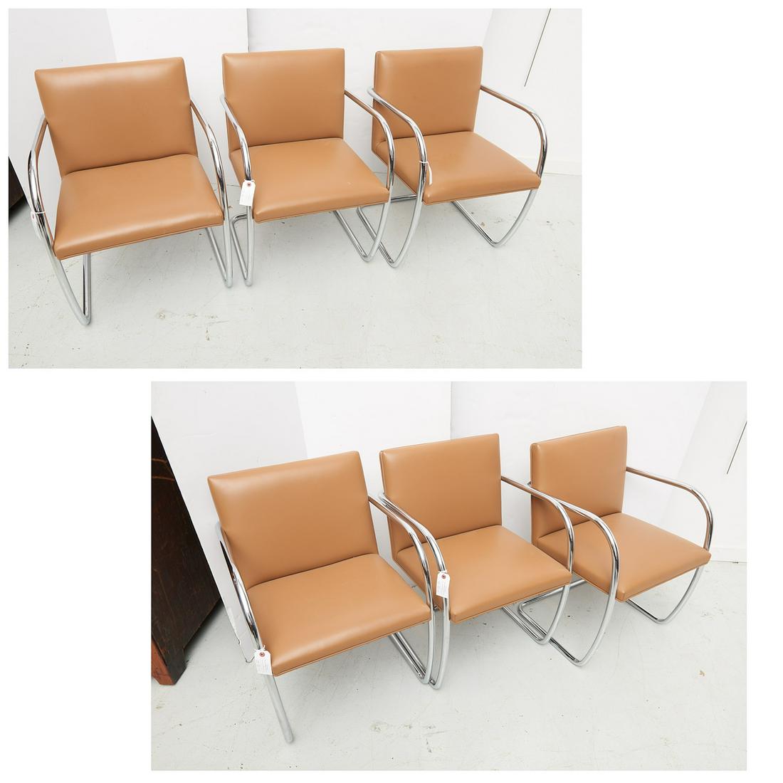 (6) signed Mies Van Der Rohe for Knoll Brno chairs (1 of 4)
