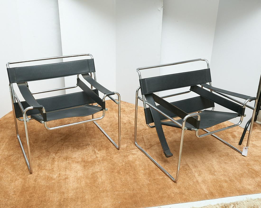 After Marcel Breuer, pair Wassily chairs (1 of 5)
