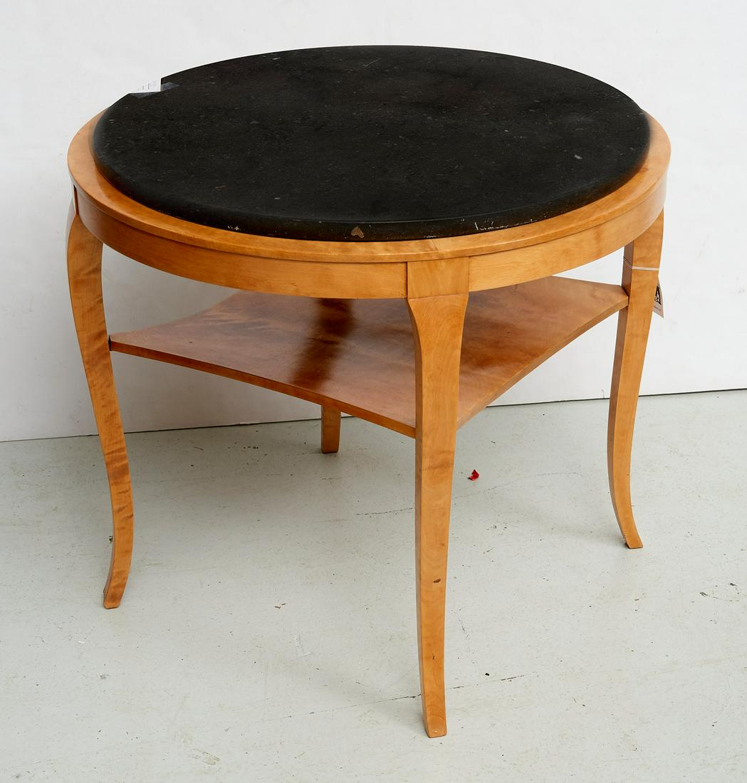 Biedermeier style birch two-tier side table (1 of 6)
