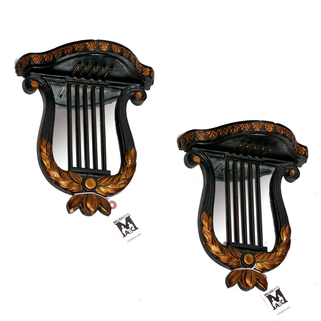 Pair Friedman Brothers mirrored wall brackets (1 of 6)