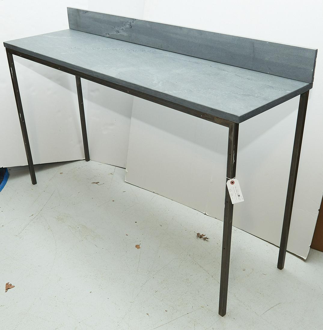 Industrial style steel slate top console (1 of 5)
