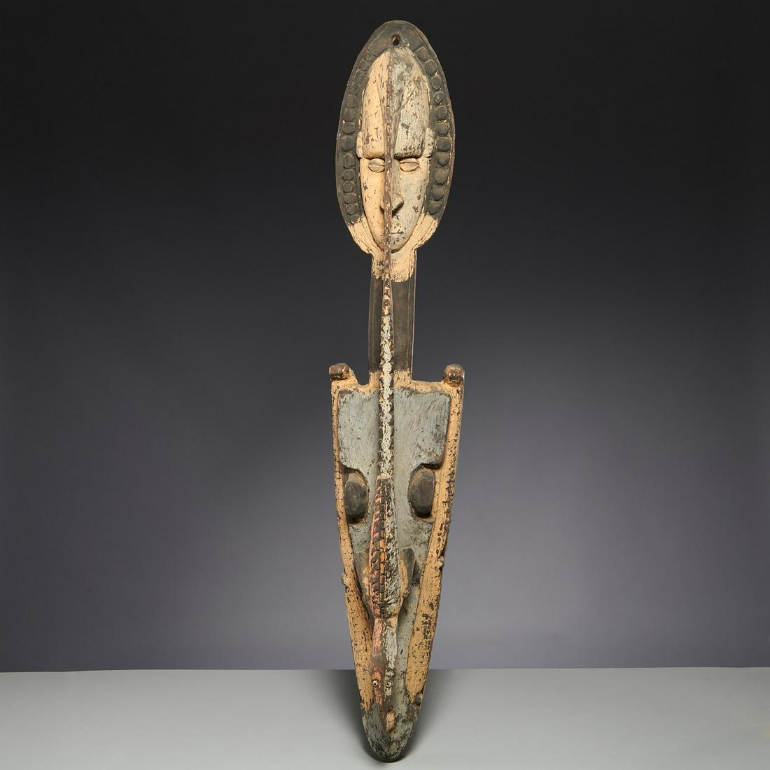 New Guinea tribal carved crocodile mask (1 of 6)