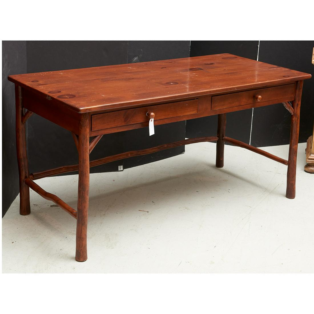 Rustic Adirondack style hickory writing desk (1 of 5)