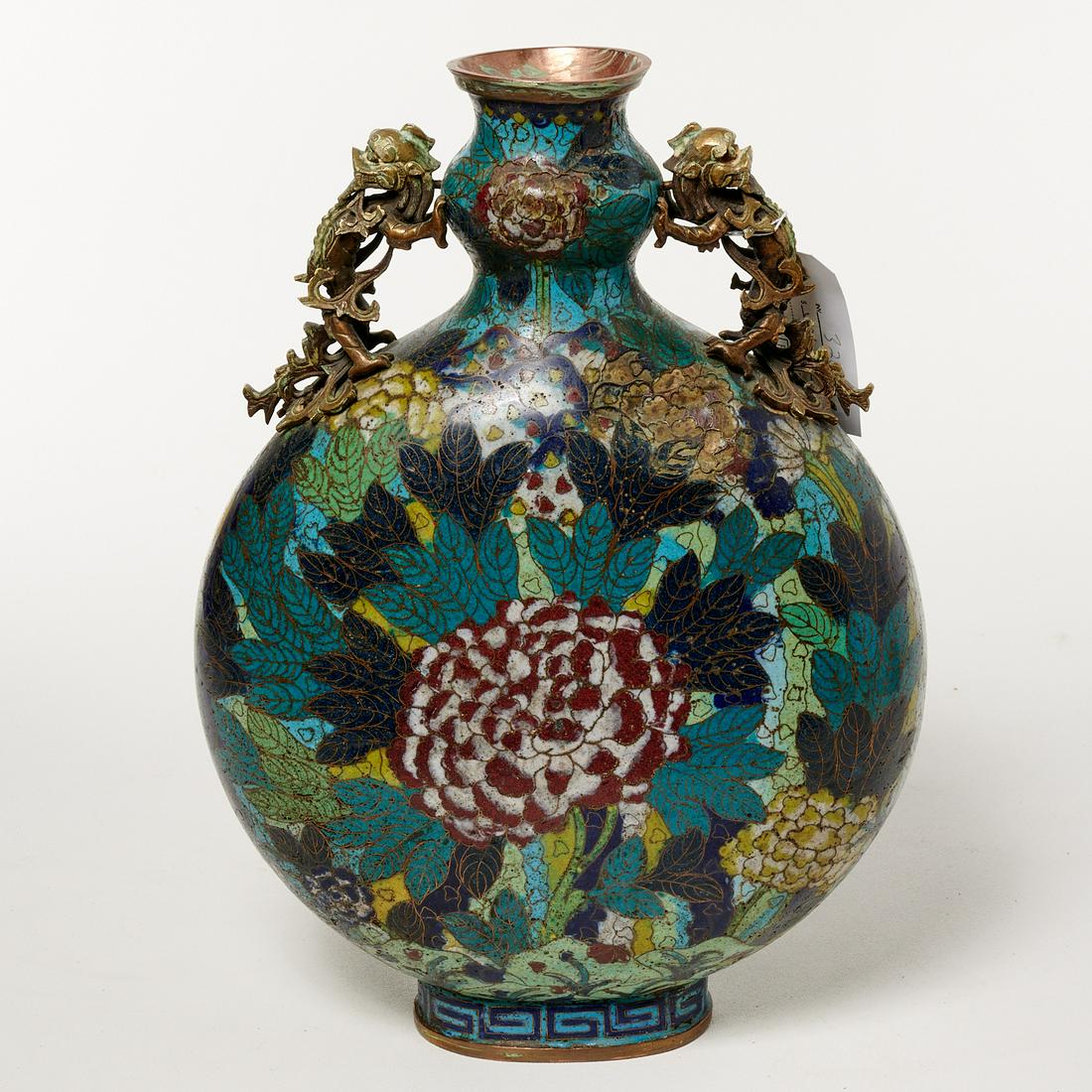 Chinese cloisonne moon flask vase (1 of 5)