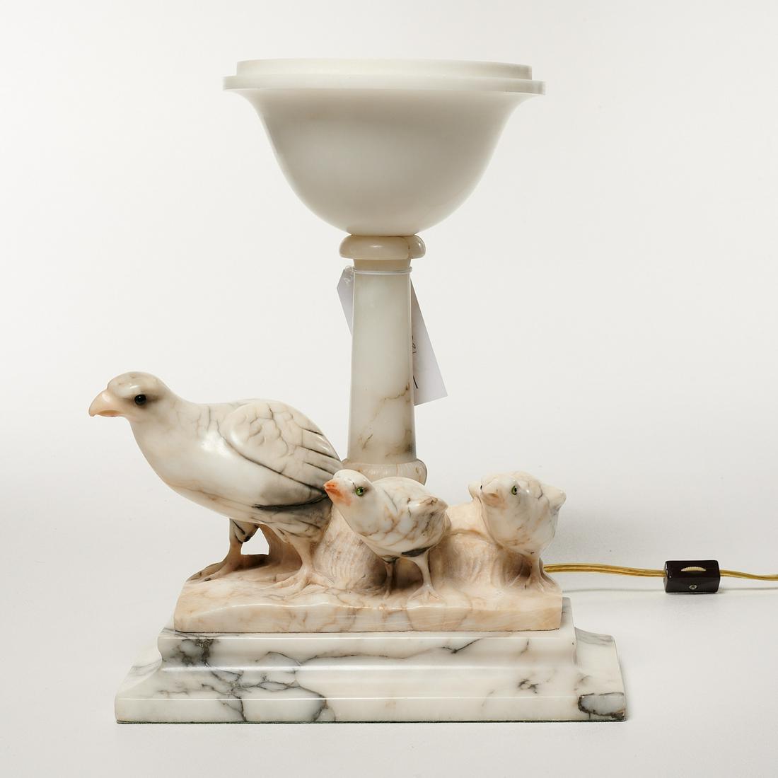 G. Mascagni, carved alabaster lamp (1 of 6)