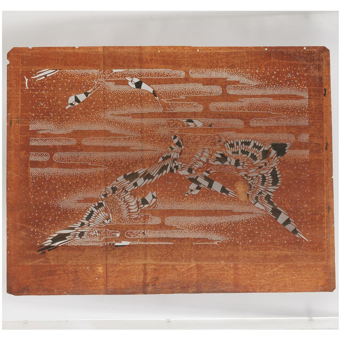 Antique Japanese Kimono stencil (1 of 10)