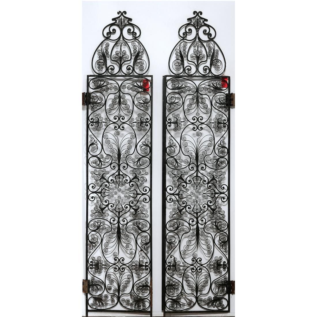Pair Spanish style wrought iron filigree gates (1 of 6)