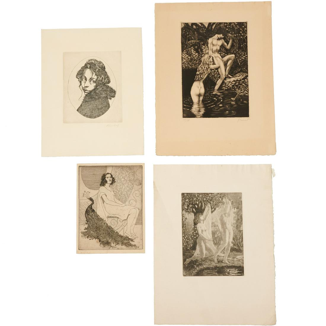 (4) 20th c. etchings and engravings (1 of 9)