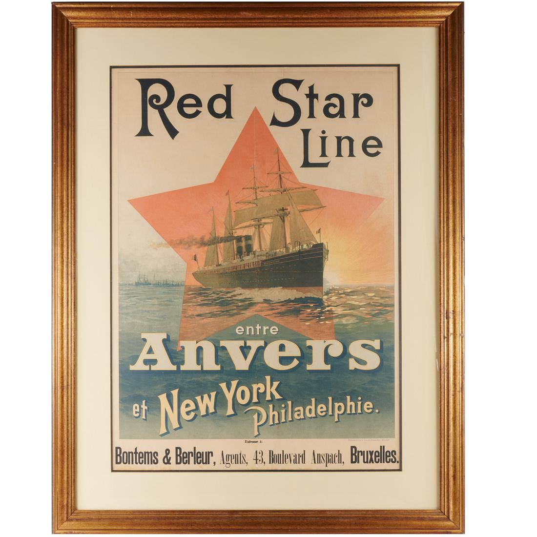 Red Star Line steamship poster (1 of 5)
