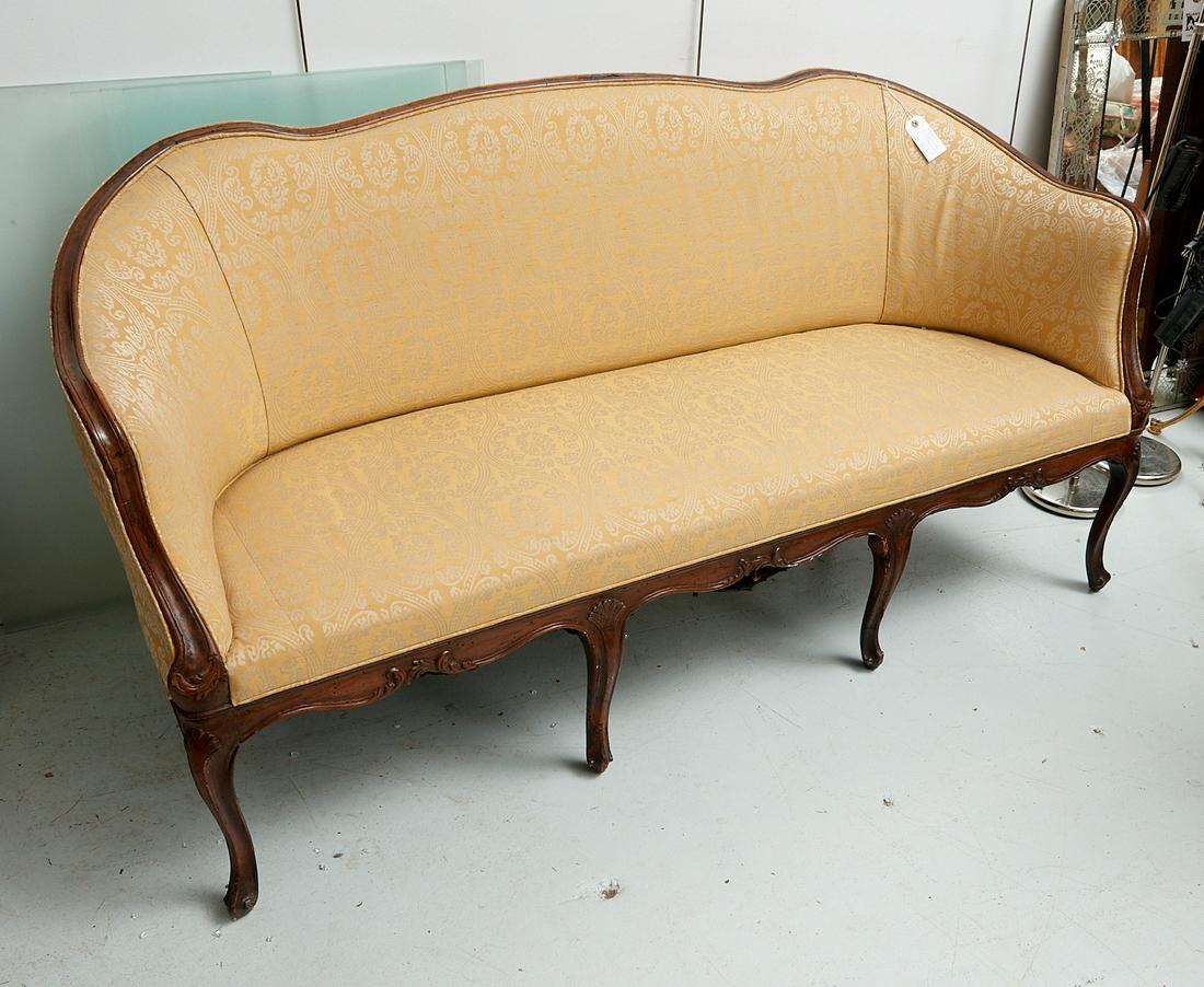 Italian Rococo carved walnut sofa (1 of 5)