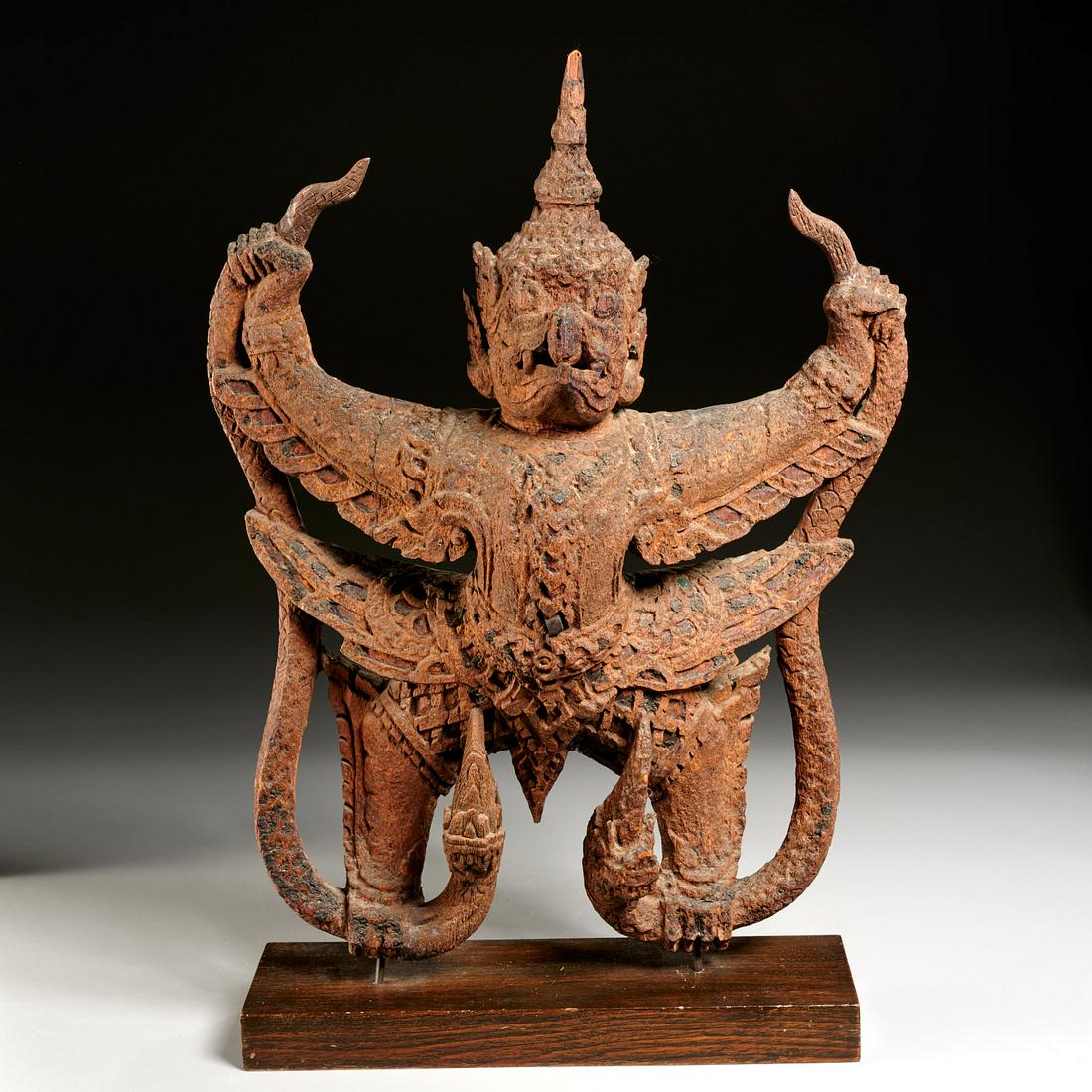 Large antique Thai carved wood Garuda (1 of 4)