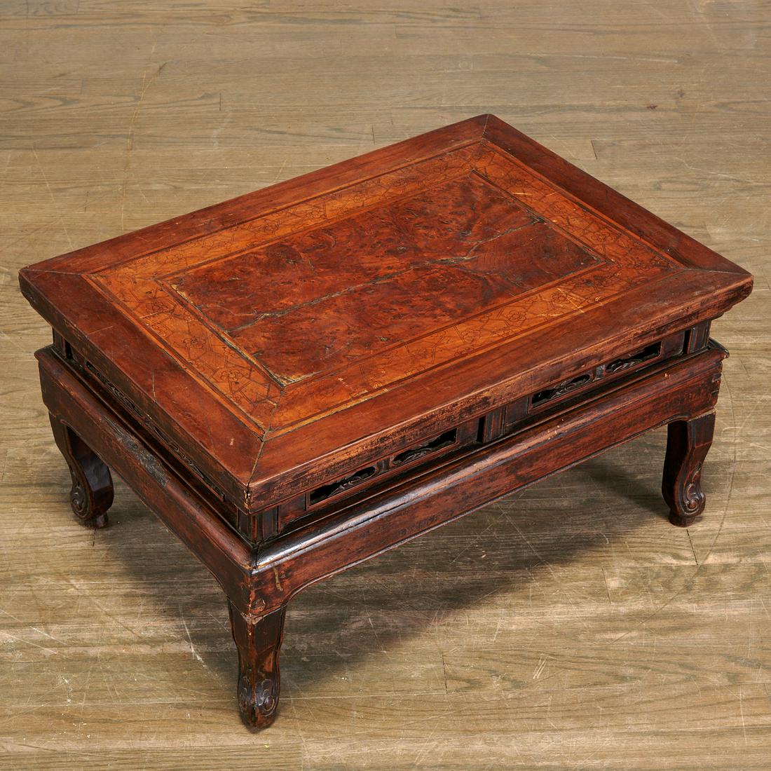 Unusual Chinese hardwood traveling scholar's table (1 of 8)